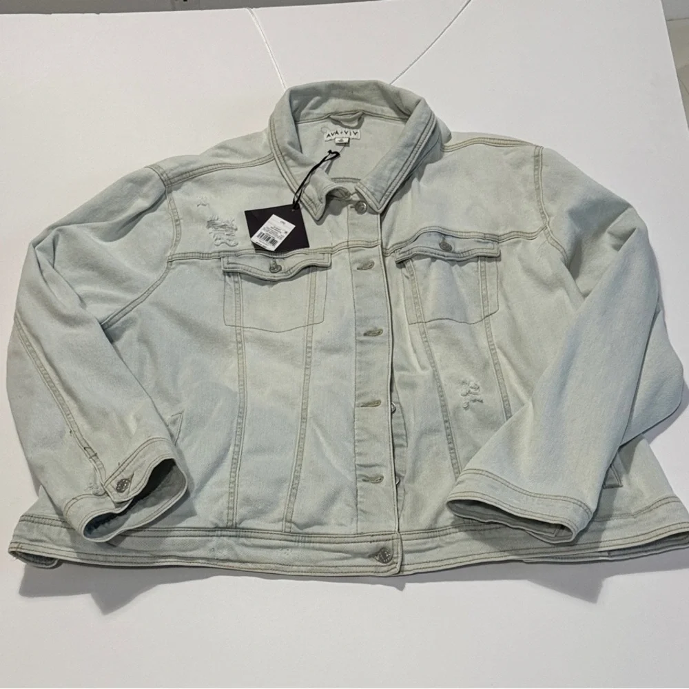 Light Blue Denim Jacket 4X - Picture 1 of 4